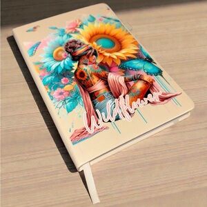 Colorful Tan Wildflower Notebook